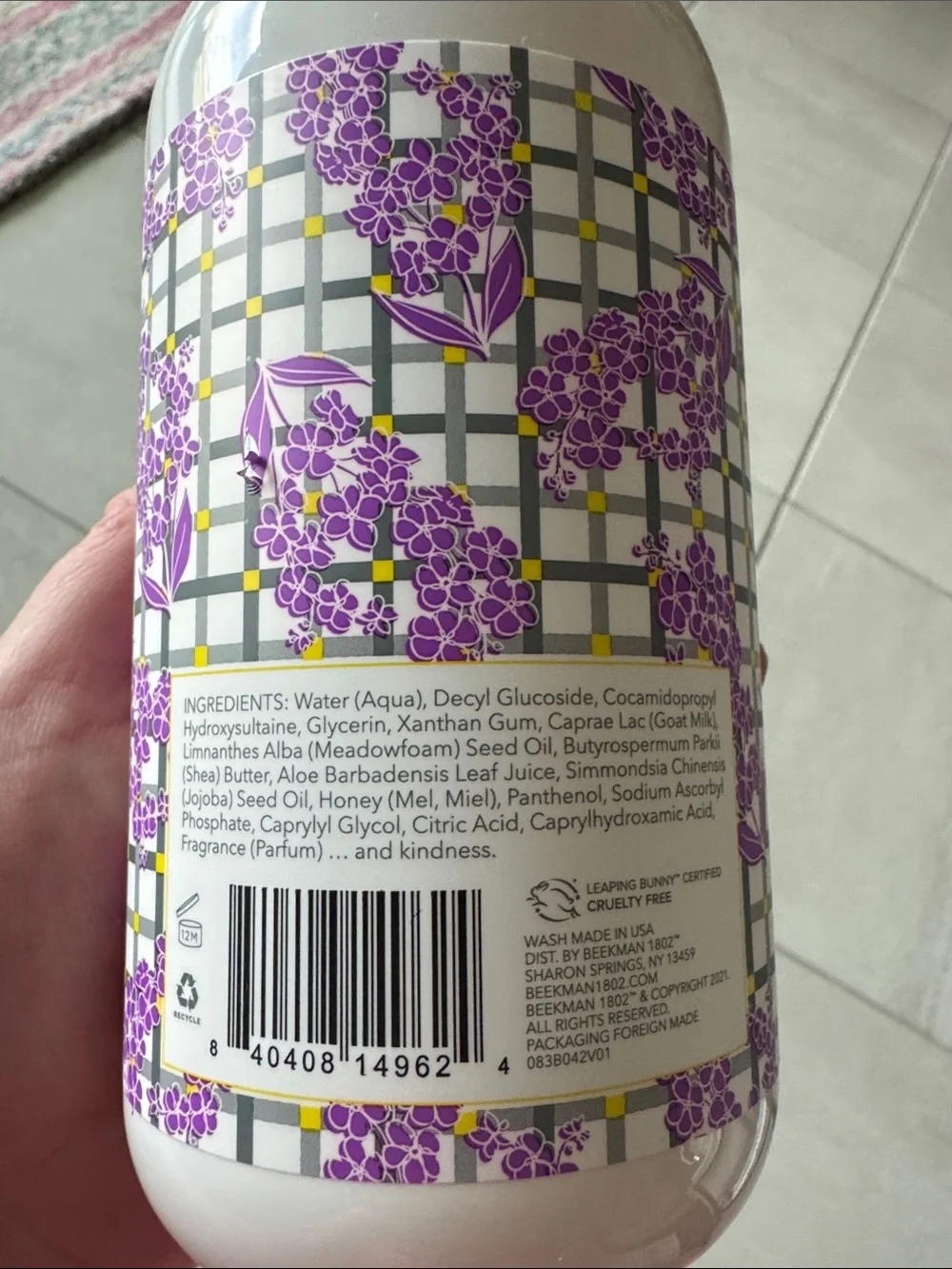 Beekman 1802 Lilac Dream Goat Milk Hand & Body Wash - 24oz NWT